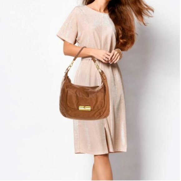 Coach Brown Leather Kristin Hobo - Picture 1 of 14